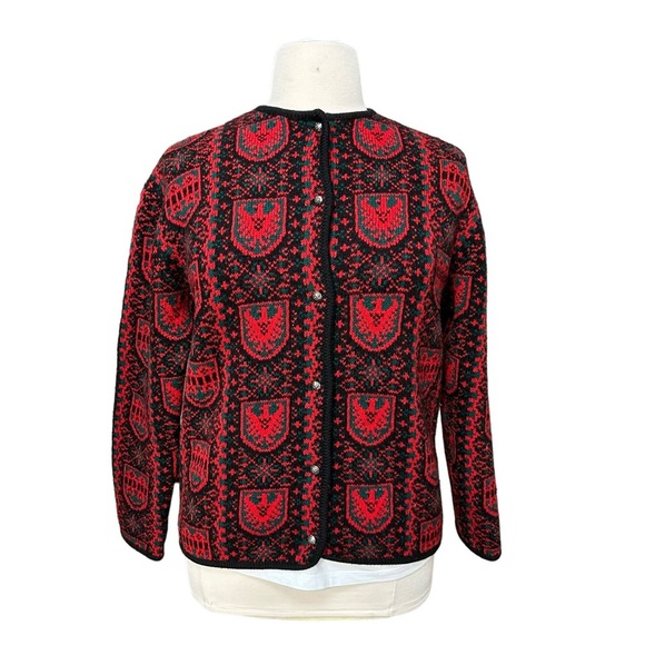 Vintage‎ Womens Wool Knitted Cardigan Open Front Button Sweater - Picture 1 of 12